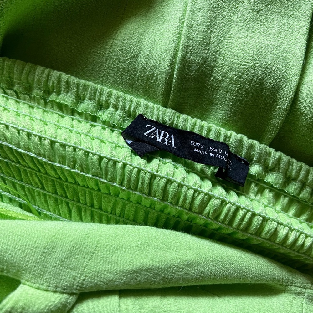 Zara Neon Green Mini Dress - Picture 6 of 6